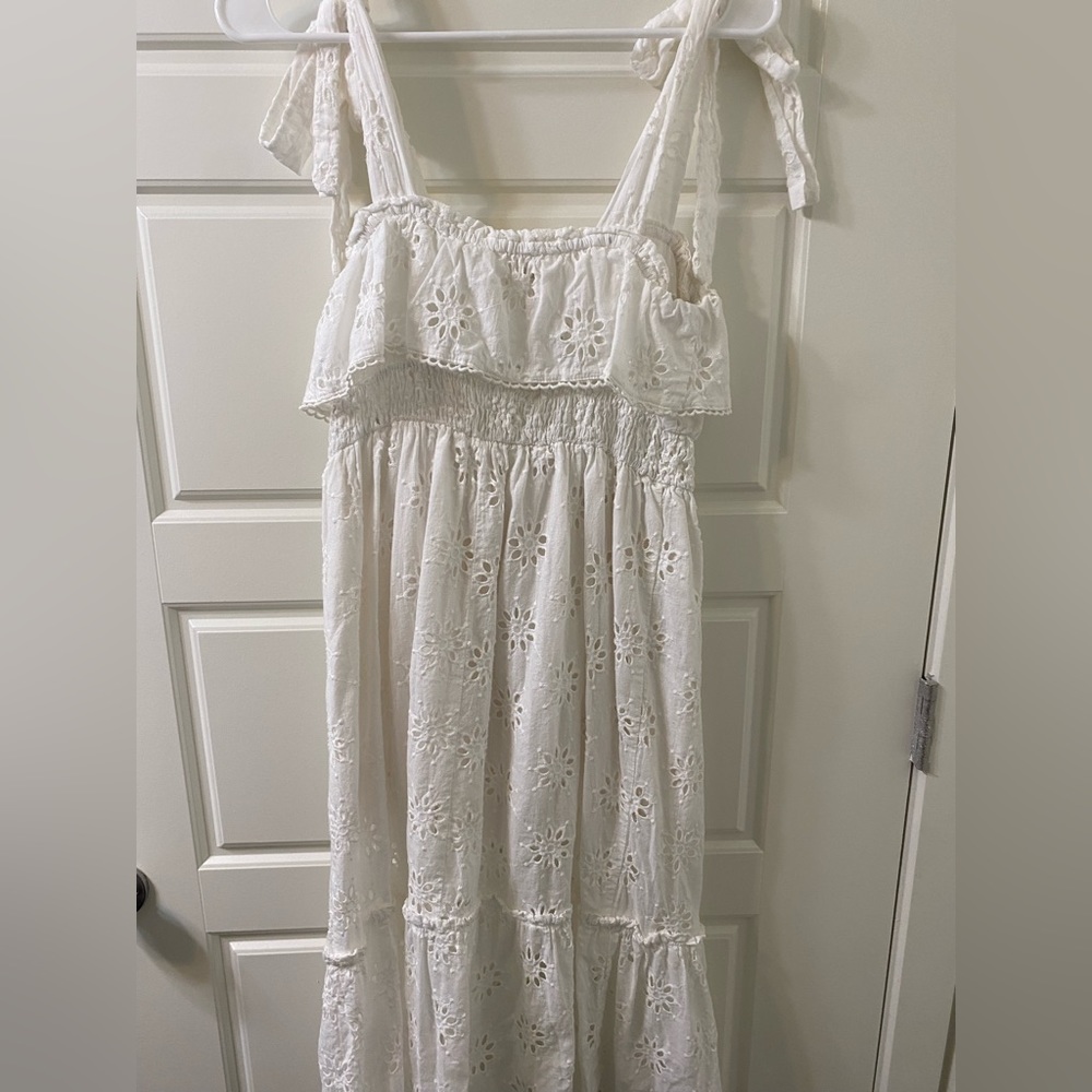 White, eyelet, midi-dress - Picture 2 of 2